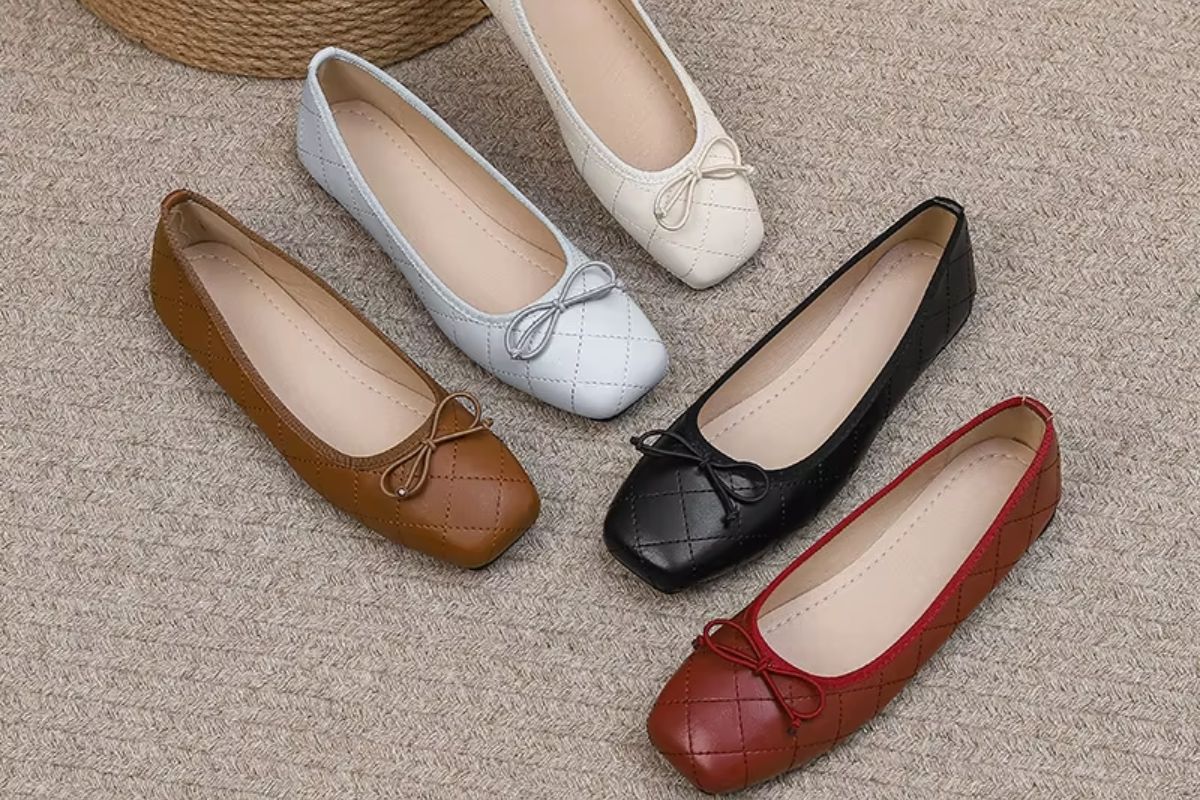 Happy New Year 2026 stylish woman wearing trendy urban shoes